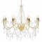 Candelabru cu margele, auriu, 8 becuri E14
