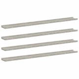 Cumpara ieftin Rafturi de perete, 4 buc., gri beton, 115x9x3 cm