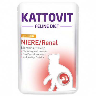 Kattovit Niere / Renal renală Pungă de pui 85 g foto