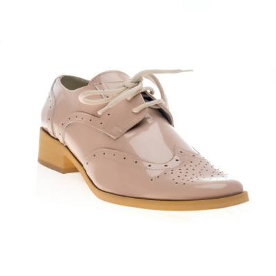 Pantofi piele naturala Beatrice Nude Lacuit - sau Orice Culoare foto