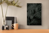 Tablou Canvas, "Frunze de ferigă &icirc;n &icirc;ntuneric profund", Frunziș, Verde, Textură, Natură, Simetrie, Detaliu, &Icirc;ntuneric, Patrunzător, Frumusețe, Liniște
