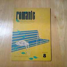 ROMANTE Partitura - Caietul 8 - Muzicala, 1961, 19 p.; tiraj: 2645 ex.