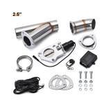 Kit cut off valve evacuare auto 63 mm inox cu telecomanda si V-band, Oem