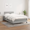 VidaXL Pat box spring cu saltea, gri deschis, 120x200 cm, textil 3140201