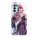 Husa compatibila cu Oppo A72 model Rosaria Genshin impact, Silicon, TPU, Viceversa, Transparent, Carcasa