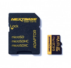 Card micro SD 64GB U3 cu adaptor Nextbase NBDVRS2SD64GBU3 foto