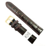 Cumpara ieftin Curea Ceas Nagata Spain din Piele Naturală Maro &Icirc;nchis cu Imprimeu Crocodil,