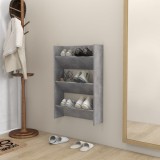 vidaXL Pantofar de perete, gri beton, 60x18x90 cm, PAL