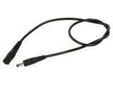 Cablu Negru 1x0,5mm2 DC 5,5/2,1 și 5,5/2,5 Mufă Drept