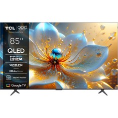 Televizor Smart QLED TCL 85T8C, 215 cm, Ultra HD 4K, 100 Hz, smart Google TV, Clasa F