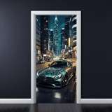 Cumpara ieftin Folie imprimata color pentru decor Usa, dimensiune 200 x 90cm, model: AVX-DR09