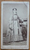 Foto Franz Duschek pe carton, secol 19, doamna din inalta societate