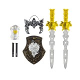 Set Gladiator pentru copii din 5 piese, Sabii, Scut, Bratara si Masca