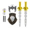 Set Gladiator pentru copii din 5 piese, Sabii, Scut, Bratara si Masca