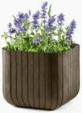 CURVER. imitatie lemn maro auriu CUBE PLANTER M
