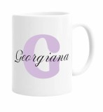 Cana alba personalizata cu prenume Georgiana, INOVATIX&reg;. 330ml
