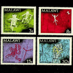 MALAWI, ROCK PAINTINGS - SERIE COMPLETĂ MNH