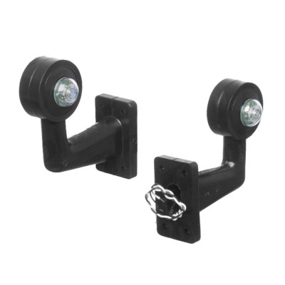 Lampa gabarit auto BestAutoVest 12V/ 24V LED, cu brat de 100mm, unghi 90 grade, Stanga, Rosu- Alb foto