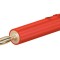 Conector adaptor banană 2mm aurit roșu