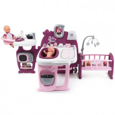 Centru De Ingrijire Pentru Papusi Smoby Baby Nurse Doll`S Play Center Mov Cu 23 Accesorii foto