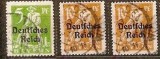 Lot timbre Bayern &ndash; supratipărire Deutsches Reich, valori 5&ndash;10 Pf, obliterate -A80