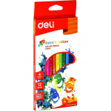 Cumpara ieftin Creioane Colorate Deli Color Emotion, 12 Culori/Set, Creioane Deli Color Emotion, Set Creioane Colorate Deli Color Emotion, Creioane Colorate pentru S