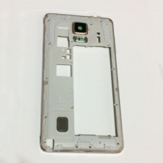 Carcasa Mijloc cu geam camera / blitz , Samsung N910 Galaxy Note 4 Gold Original Swap A
