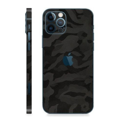 Folie Protectie Skin Spate iPhone 12 Pro Neagra foto