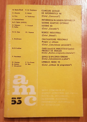 AMC 53 (Automatica. Management. Calculatoare) foto