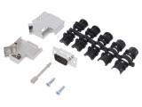 Conector D-Sub 9 PIN 45&deg; lipire pe cablu gold flash AMPHENOL