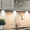 Set 3 lampi LED fara fir, autoadezive, cu telecomanda, 9x9x2.5 cm