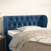 VidaXL Tăblie pat cu aripioare albastru &icirc;nchis 93x23x78/88 cm textil 3117520