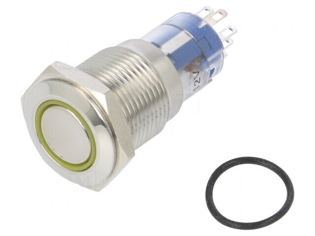 Comutator Anti-Vandalism DPDT 3A 250VAC IP67 Ambra