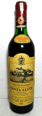 D 1 -vin ROSU CHIANTI CLASSICO, S. LUCIA, DOC, recoltare 1970. CL 72, GR 12,5 foto