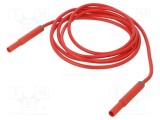 Cablu de măsurare 32A 2m mufă banană 4 mm cu izolație roșu ST&Auml;UBLI