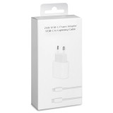 OEM (MHJ83ZM) - Incarcator retea + Cablu Lighting, 1xUSB-C, 20W, White [blister]