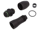 Conector circular 720 250V 3 pini mufă mamă lipire pe cablu