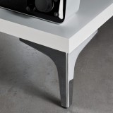 Piciorus metalic , ARGINTIU &ndash; design modern si durabil, inaltime 150mm - Picior mobila ideal pentru mobilier elegant