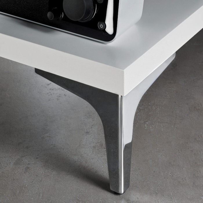 Piciorus metalic , ARGINTIU &ndash; design modern si durabil, inaltime 150mm - Picior mobila ideal pentru mobilier elegant