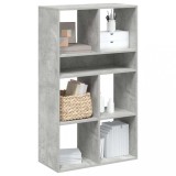 VidaXL Bibliotecă, gri beton, 66x31x112 cm, lemn prelucrat