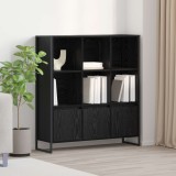VidaXL Dulap pentru cărți 2 pcs Stejar Negru 99,5 x 30 x 108,5 cm 3403022