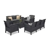 Set de mobilier de grădină Venus Large cu 8 locuri, grafit