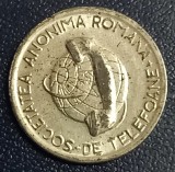(MR54) JETON ROMANIA - SOCIETATEA ANONIMA ROMANA DE TELEFOANE - BUN PENTRU UNA CONVORBIRE TELEFONICA LOCALA