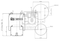 FEBI BILSTEIN 38503 Burduf, suspensie pneumatica