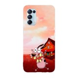 Husa compatibila cu Oppo A54 5G model Courage the cowardly dog farm house, Silicon, TPU, Viceversa, Transparent, Carcasa