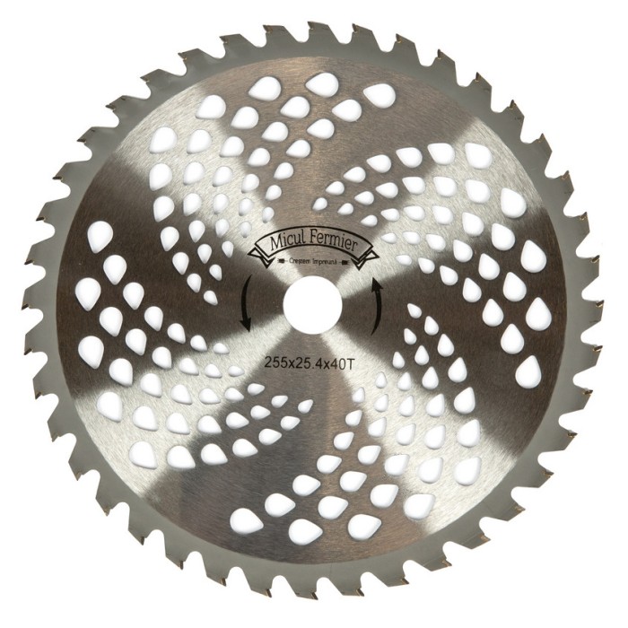 Disc motocositoare, 40 dinti, carbura metalica, 255x25.4x1mm, Micul Fermier, GF-2583