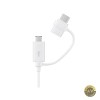 Cablu Date si Incarcare USB-A - USB-C / microUSB Samsung Combo 2in1 18W 1.5m Alb EP-DG930DWEGWW