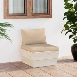 Canapea de mijloc de gradina din paleti cu perne, lemn molid GartenMobel Dekor, vidaXL