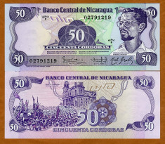 !!! NICARAGUA - 50 CORDOBAS 1984 - P 140 - UNC foto