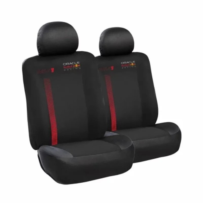 Huse scaun fata Oracle Red Bull Racing set de 6 piese Negru/Rosu Garage AutoRide